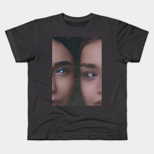 Galaxy Eyed Girls Kids T-Shirt